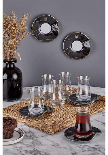 Neva N3254 Marble Plus 6 Kişilik Çay Seti