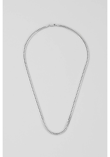 So Chic Modern Stil 60 Cm Gümüş Erkek Kolye