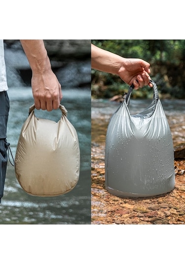 Maoyaya Silikon Kaplı Naylon Su Geçirmez Çanta - Yüzme, Plaj, Dalış İçin Pratik Taşıma Çantası, Gri S Boy Çok Renkli Çok Renkli