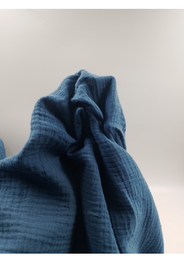 Lüks Müslin Kumaş Indigo