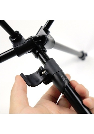 Ambition Teleskopik Destek Ayağı İle İyi Açık Katlanır Sandalye, Siyah