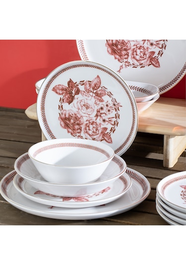 Perotti Danish Yaldızlı Stoneware 27 Parça 6 Kişilik Yemek Takımı