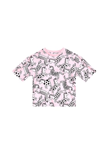 Denokids Mushi Unicorn Gang Kız Çocuk T-shirt Şort Takım Çok Renkli