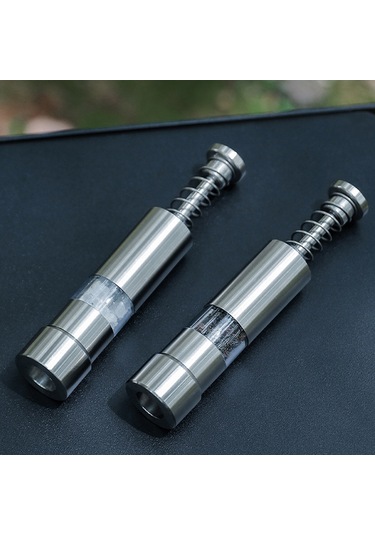 Açık Paslanmaz Çelik Karabiber Değirmeni Manuel Karabiber Gümüş Gümüş