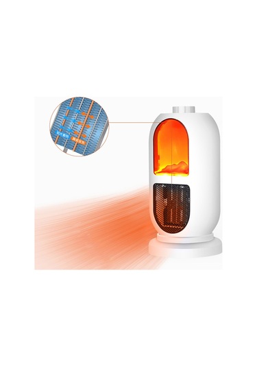 Suntek Mini Kişisel Masaüstü Elektrikli Isıtıcı İç Beyaz