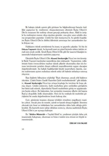 İhya-u Ulumid'd-Din Tercümesi Büyük Boy (8 Cilt) / İmam Gazali