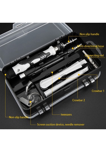 Kangvka Chrome Vanadium Çelik Tamir Aleti Seti: Saat-telefon Çözme, 115 Parça Tornavida Ve Araçlar - Mavi