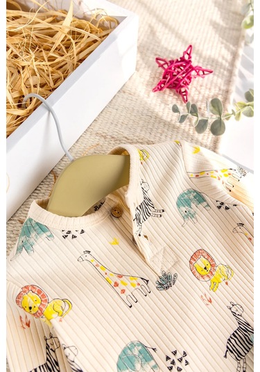 Aslan Temalı Erkek Bebek Takım Yeşil