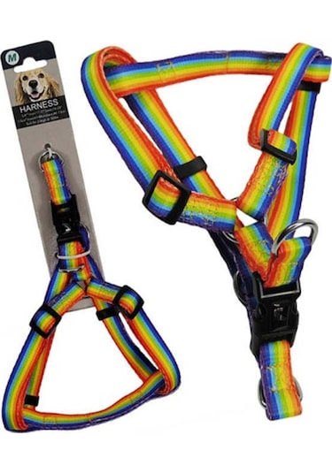 8112-H7M Köpek Göğüs Tasması 1,5 cm.xön:43-68 cm./arka:46-73 cm.( Çok Renkli