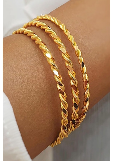 22 Ayar İkili Burma Bilezik 13 Gr