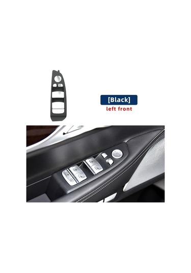 Lhd Araba Ön Sol Sağ Pencere Kaldırıcı Anahtarı Dış Çerçeve Panel Kapak Regülatörü Front Black L 1 Piece Set