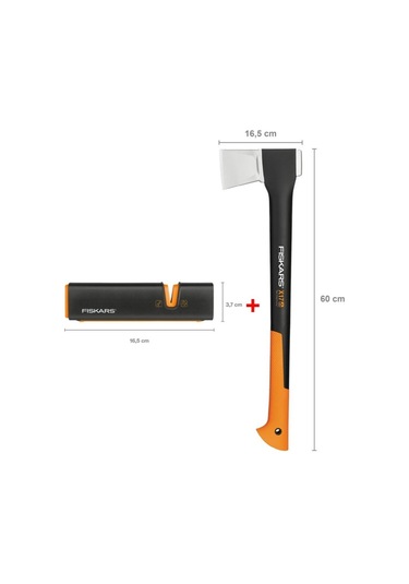 Fiskars Yarma Baltası M-x17 + Balta Ve Bıçak Bileyici