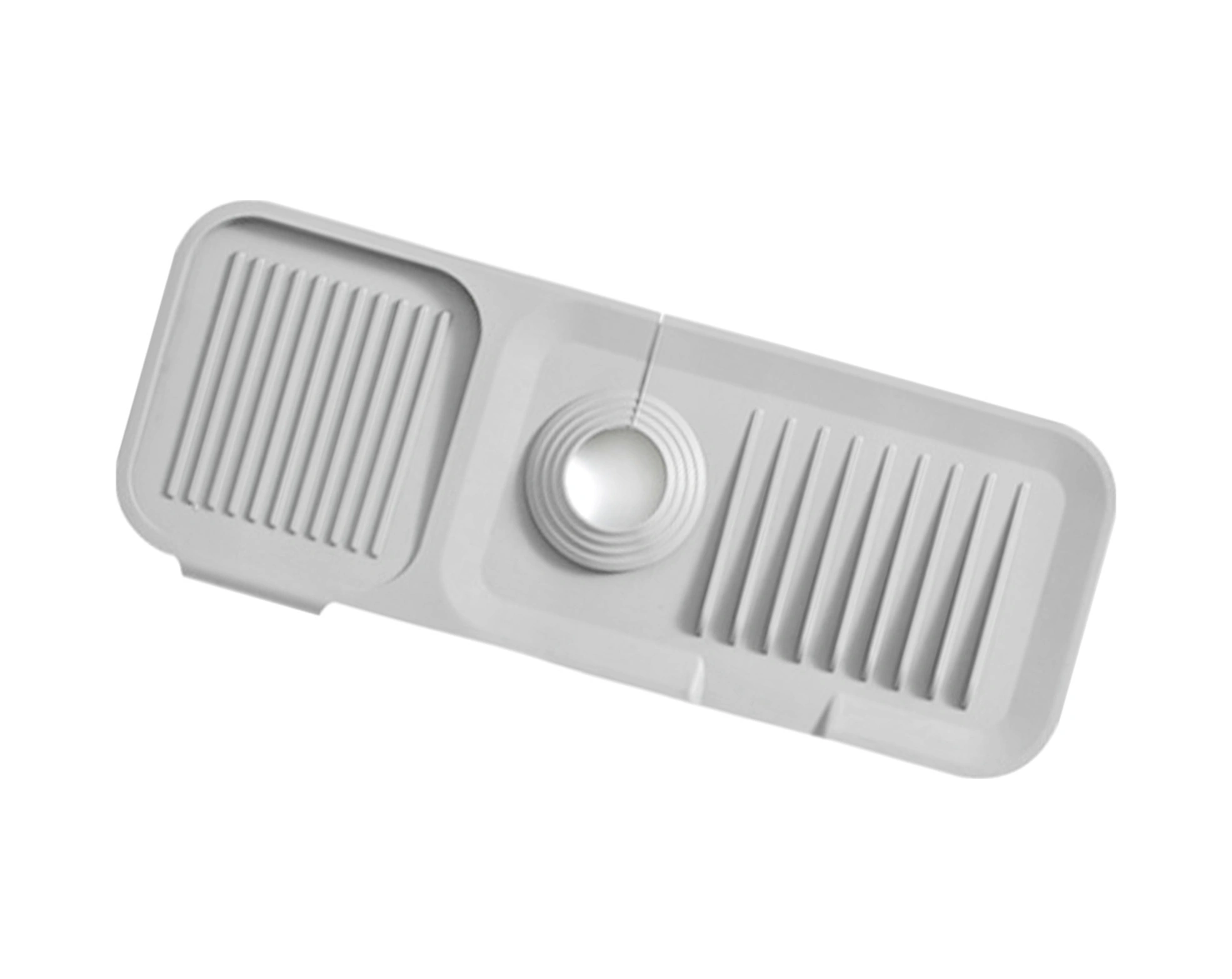 Konesam Silikon Lavabo Koruyucu Mat - Su Sızıntısını Engeller, Mutfak Tezgahını Kuru Tutar - Derin Gri 37x14cm Koyu Gri