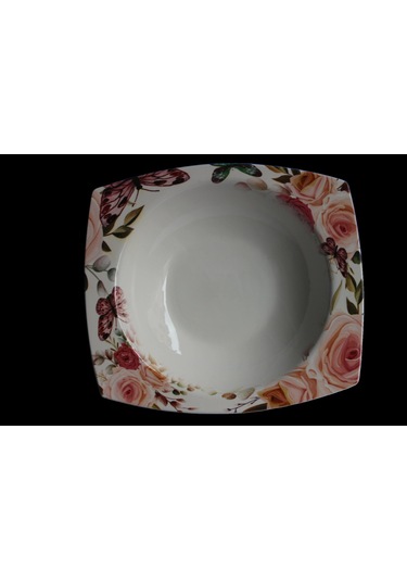 Dijital Desen Kare Salata Kasesi Çok Renkli