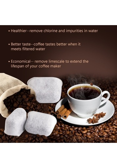 Pazly Kahve Filtresi Uyumlu 12'li Paket Beyaz Kahve Yedek Filtre Beyaz