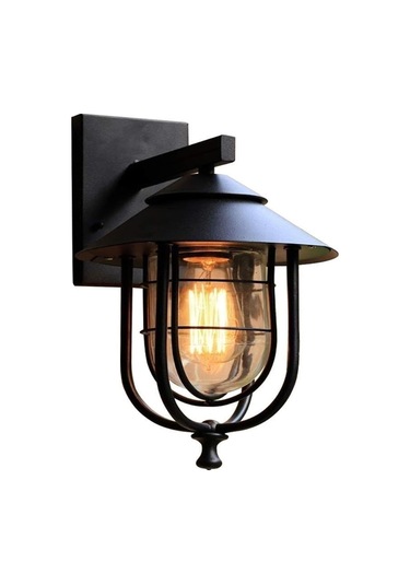 Duvar Lambaları Victoria Retro Açık Cam Fener Açık Hava Villa Bahçe Veranda Sundurma Aplik Alüminyum