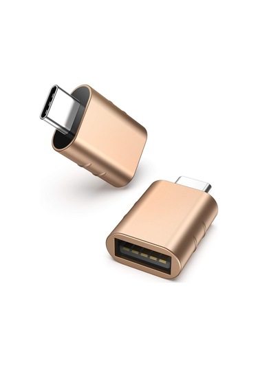 Usb-c To Usb 3.0 Adaptör 2 Li Set Kompakt Altın Dönüştürücü Yüksek Performanslı Pratik Seti