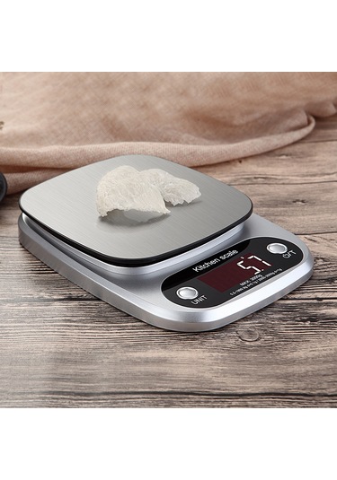 Shineyee Stok Gümüş Mini Dijital Mutfak Terazi, 5kg/0.1g Hassasiyet, 4 Ölçü Birimi G, Ml, Oz, Fl:oz , Paslanmaz Çelik Platform, Fcc/ce/rohs Onaylı Pil Dahil Değil Çok Renkli