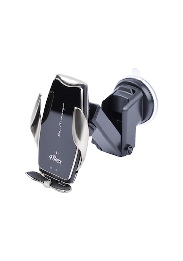 A8g Gri Araç Tutucu 15 W Kablosuz Hızlı Şarj, Otomatik Kıskaçlı Gri