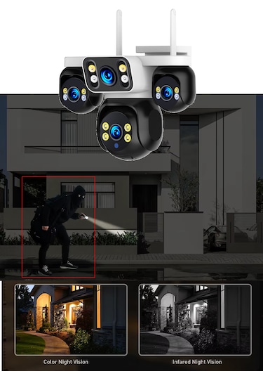 Hieasy 4 Kameralı 8mp Nvr Güvenlik Seti 256gb Ssd Dahil 4k Aov Ptz Kontrol H.265+ 7/24 Kayıt