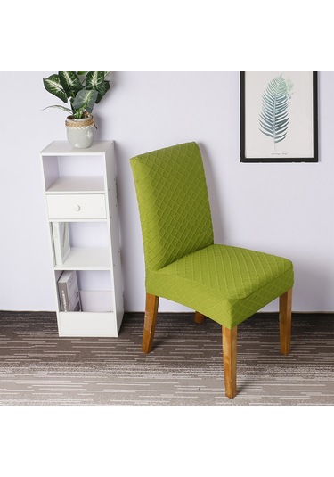 Vkemall Yeşil Koltuk Kılıfı, Genişletilebilir Tek Parça, Yumuşak Kumaş, Yemek Odası Sandalyesi Koruyucu, Tekli Paket Çok Renkli