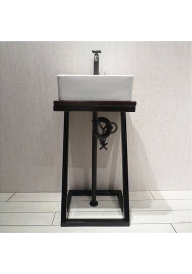 Lavabo Altlığı Lavabo Dolabı Metal Ayaklı Evye Çok Renkli