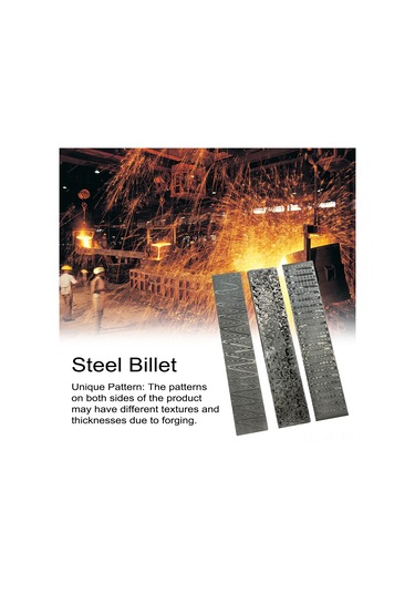 Şam Çeliği Blok Desenli Çelik Kesici Yapım Çubuğu Embriyo Dövme Malzemeleri, Ev Kesici Dıy Çok Amaçlı Malzeme İçin Quenched Düzleştirilmiş.