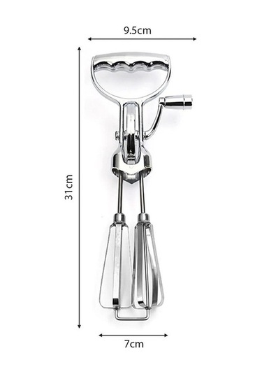 Didadodo Yumurta Paslanmaz Kafa Gümüş Ergonomik El Çırpıcılar Paslanmaz Çelik Gd Gümüş Gümüş