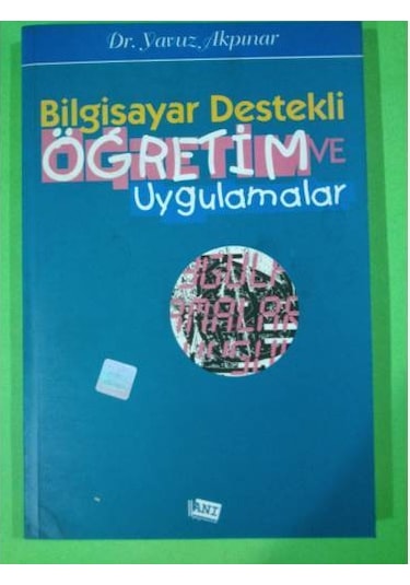 Bilgisayar Destekli Ögretim ve Uygulamaları