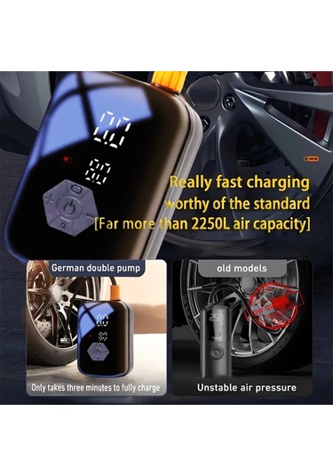 Xuweiwei Kablosuz Taşınabilir Lastik Şişirici Hava Kompresörü 150 Psı Araba Bisiklet Pompası Şişirilebilir Ekipmanlar