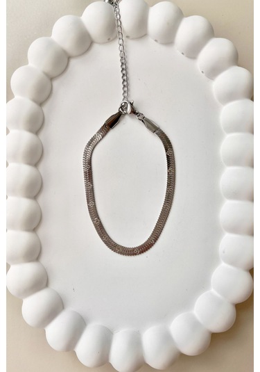 Gümüş Renk Çelik Künye Bileklik Çelik