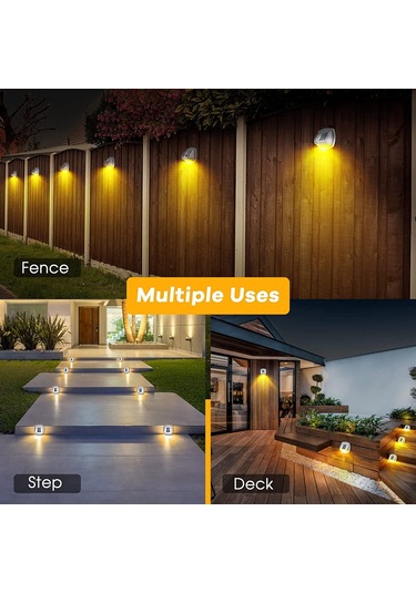 Singree 2'li Paket Güneş Enerjili Led Dış Mekan Aydınlatma, Su Geçirmez Bahçe Ve Merdiven Aydınlatması