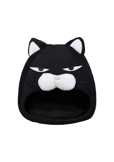 Fochsia 03 Siyah S Stili Pet Kedi Yatak Evi Kapalı Kediler Için Kendinden Isınma Çıkarılabilir