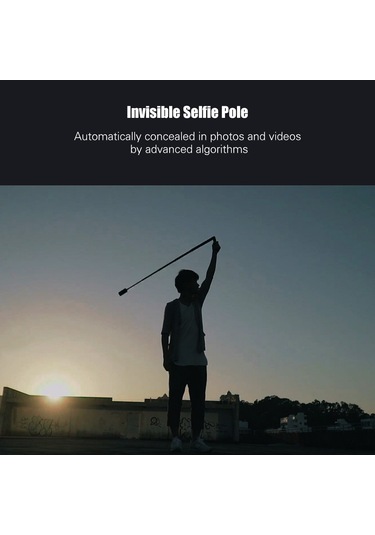 Teltree Bullet Time İçin 5 Bölmeli 28cm-111cm Ayarlanabilir Uzunlukta Görünmez Selfie Çubuğu, 1/4 İnç Vidalı