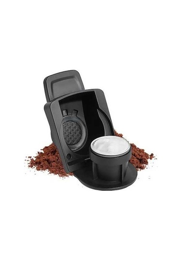 Novahub Çok Amaçlı Kahve Filtre Adaptörü - Yeniden Kullanılabilir, 3 Tip Pod Uyumlu, Siyah Siyah