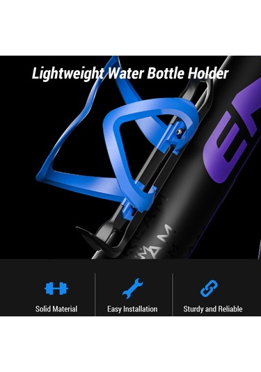 Neevoyu Bisiklet Su Şişesi Tutucusu, Yol Ve Dağ Bisikletleri İçin Evrensel, Hafif Ve Sağlam, Mavi Renk, Bisiklet Malzemesi Mavi