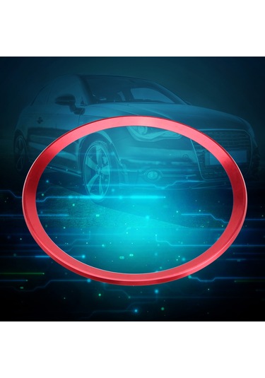 Yaleker Audi A1/a3/a4/a5/a6/q3/q5 İçin Kırmızı Alüminyum Direksiyon Dekorasyon Halka -  Tasarım, Dayanıklı Malzeme, Kolay Kurulum Kırmızı