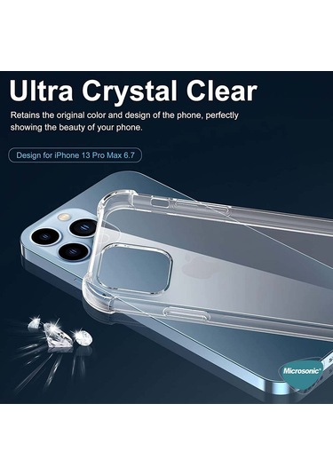 Microsonic Apple Uyumlu iPhone 16 Pro Max Kılıf Shock Absorbing Şeffaf -
