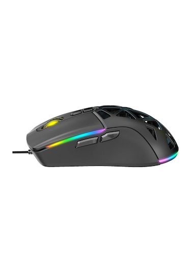 Warp WRP-O12800-B 12800 Dpi Wide RGB Özel ABS Doku Reflex Örgü Kablolu Gaming Mouse