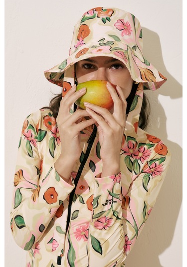 Bağlamalı Bucket Şapka Pure Floral Pure Floral