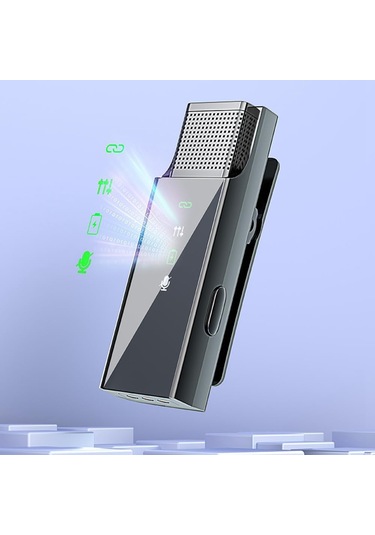 Lcd Ekranlı Kablosuz Yaka Mikrofonu Şarj Kutusu Taşınabilir