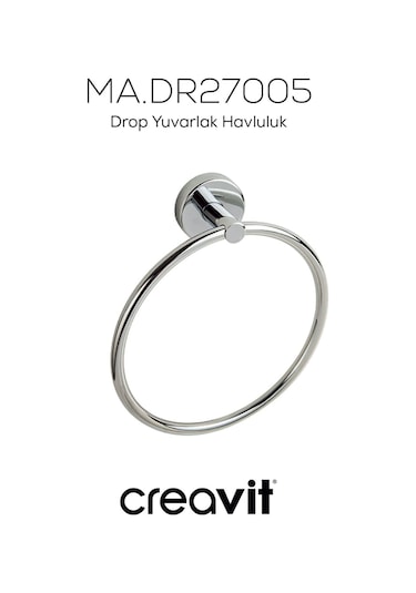 Creavit DR27005 Drop Yuvarlak Havluluk Krom