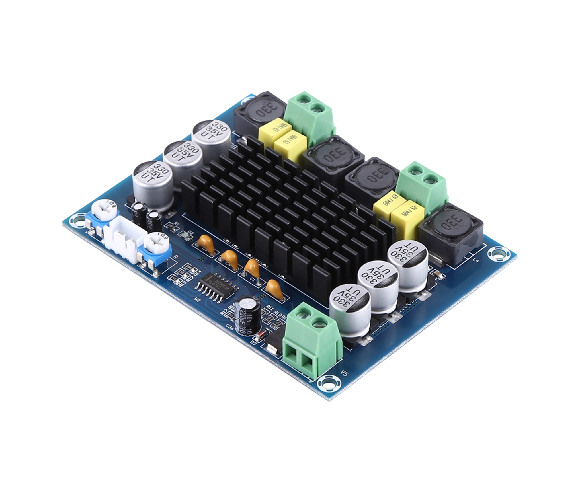 Tenfowee Tpa3116d2 Çift Kanal 2x120w Güçlü Ses Amfi Kartı, Kısa Devre/üst Sıcaklık Koruma, Siyah Isı Emici, 1.6mm Pcb