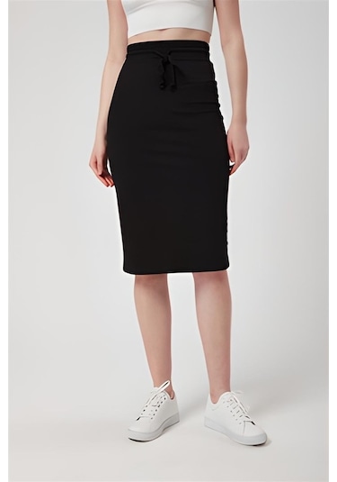 Siyah Beli Lastikli Spor Kalem Etek