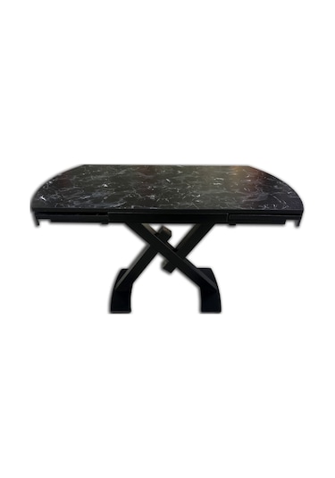 Bengimobilya Masa V Ayak Model Metal Transmisyon Çelik Siyah Yan Açılır Siyah