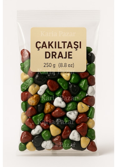 Çakıltaşı Draje Çikolata 250g Renkli Taş Görünümlü Atıştırmalık