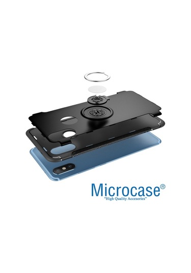 Microcase Xiaomi Mi A2 Mi 6X Yüzük Standli Armorsilikon Kilif 273076465