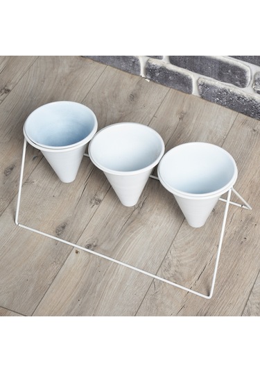 Fullreyon Vıpclass 3 Saksılı Metal Çiçek Standı - Saksılar Dahil - Vbb Diğer