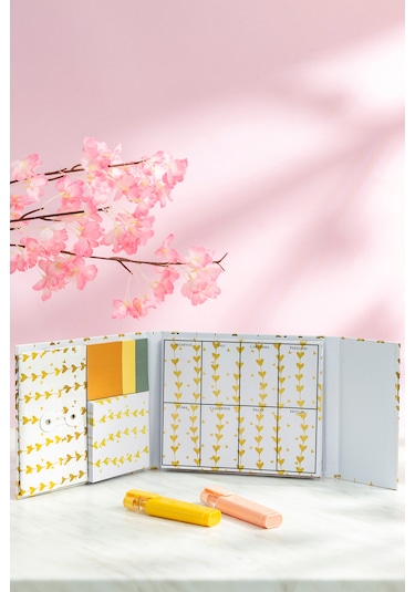 Studi Manyetik Kapaklı Notluk Seti - Kalp Desen