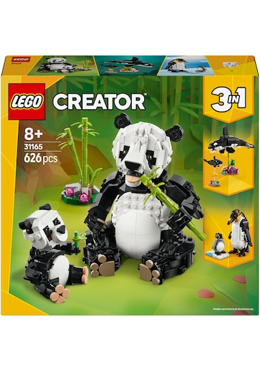 LEGO® Creator 3’ü 1 Arada Vahşi Hayvanlar: Panda Ailesi 31165 - 8 Yaş ve Üzeri Çocuklar için Yaratıcı Oyuncak Yapım Seti (626 Parça)